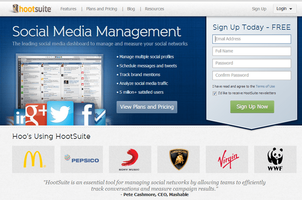 Hootsuite social media solutions