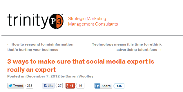 Social media experts