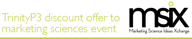 TrinityP3 discount offer to marketing sciences event, MSiX