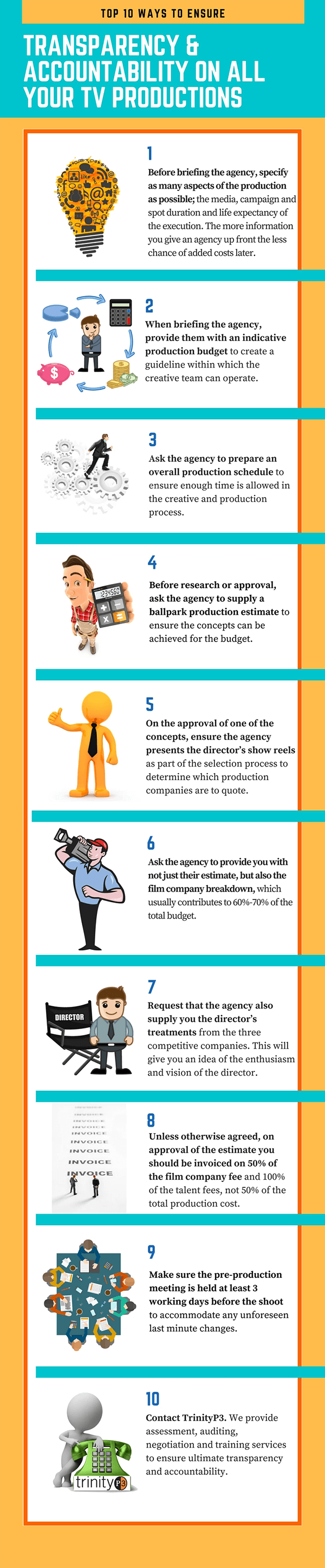 Top 10 ways to ensure transparency & accountability on all your TV productions - Infographic