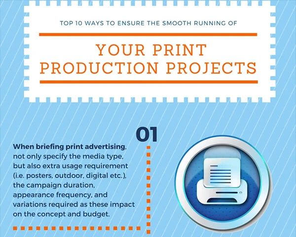 Top 10 ways to ensure the smooth running of your print production projects – Infographic