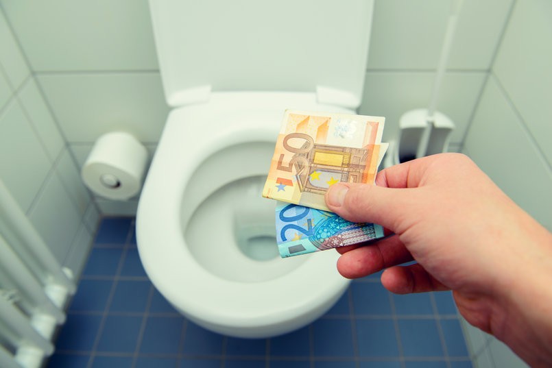 Flushing money down the toilet